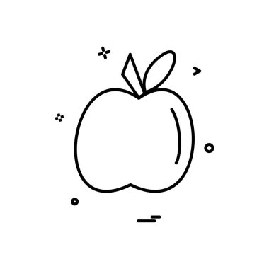 elma yemek furit simge vektör tasarımı