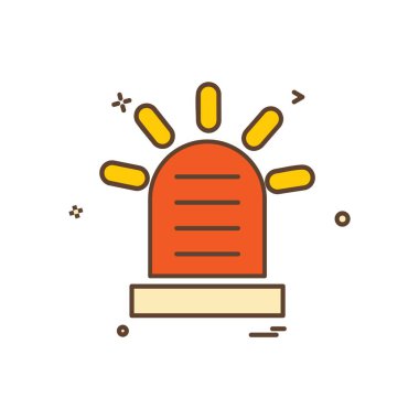 Alarm simgesi tasarım, renkli vektör çizim