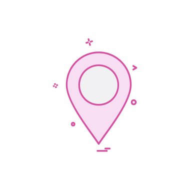 Gezinti simgesi tasarım, renkli vektör çizim