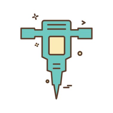 Çalışma araçları simge tasarım vektörü 