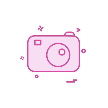 Kamera simgesi tasarım vektörü