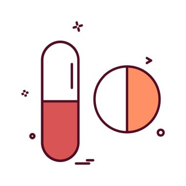 Tıbbi simge tasarım, renkli vektör çizim