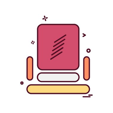 Sandalye simge tasarlamak vektör