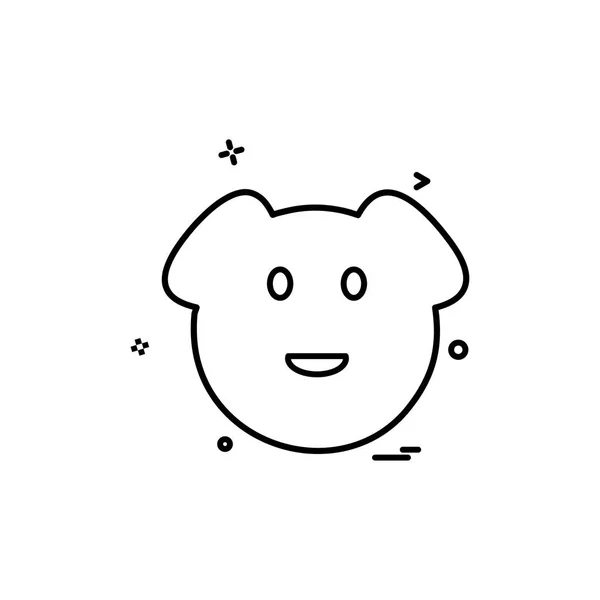 Pig Icon Design Bunte Vektorillustration — Stockvektor