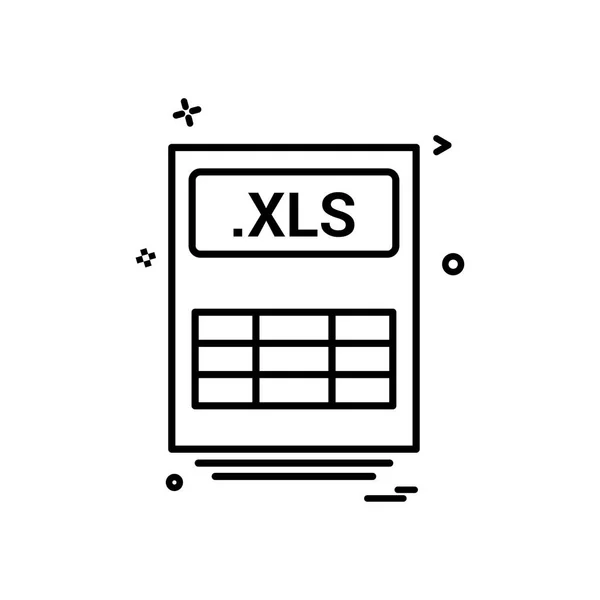 Datei Dateien Xls Icon Vektordesign — Stockvektor