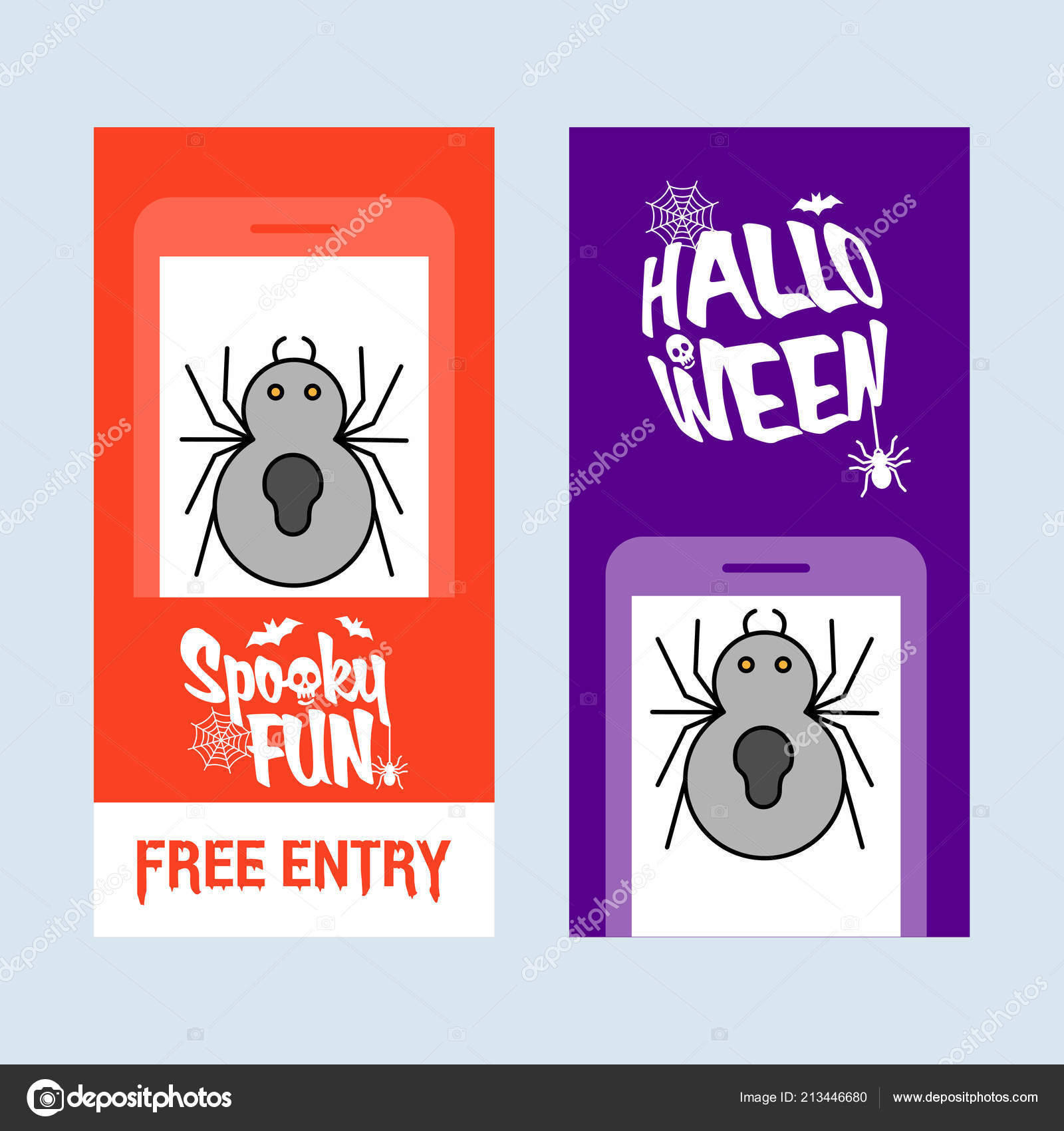 Happy Halloween Invitation Design Spider Vector Stock Vector Happy Halloween Invitation Design Spider Vector Stock Vector