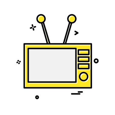 TV simgesi tasarım vektörü