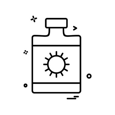 Güneş kremi simge tasarlamak vektör