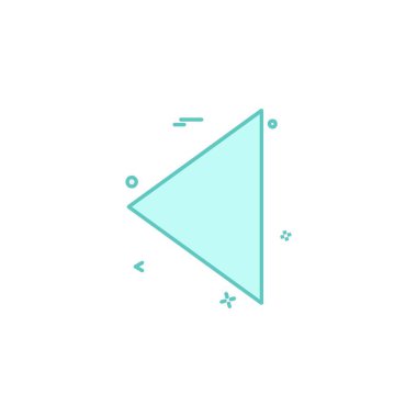 Sol ok simgesi tasarım vektörü