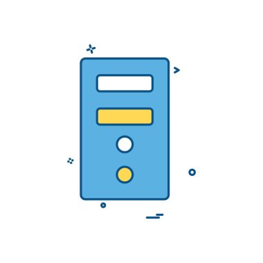 Cpu bilgisayar ana kartı elektronik ikon vektör tasarımı