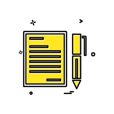 Belge simgesi tasarım vektörü