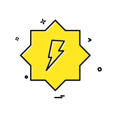 Elektrik akımı simge tasarım vektörü