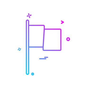 Bayrak simgesi tasarım vektörü