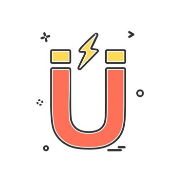 Mıknatıs simge tasarlamak vektör