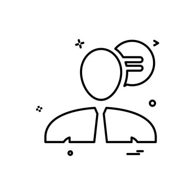 Sohbet simgesi tasarım vektörü