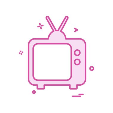 TV simgesi tasarım vektörü