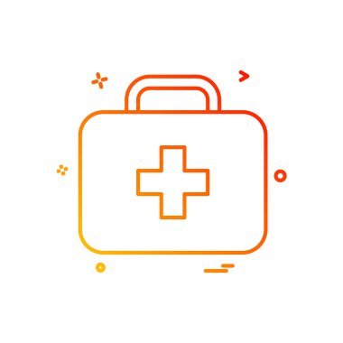 İlk yardım kutusu simge tasarlamak vektör