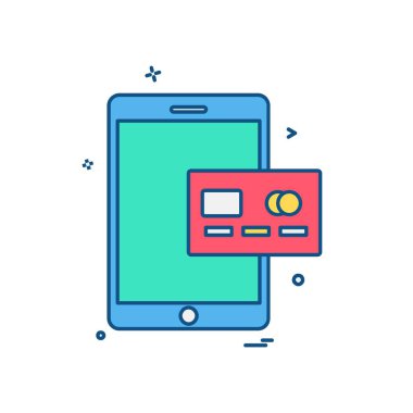 Tablet simgesi tasarım, renkli vektör çizim