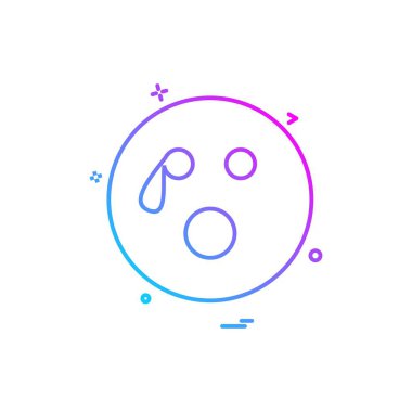 Emoji simgesi tasarım, renkli vektör çizim