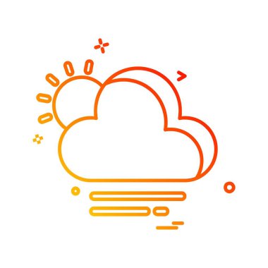 Hava simgesi tasarım vektörü