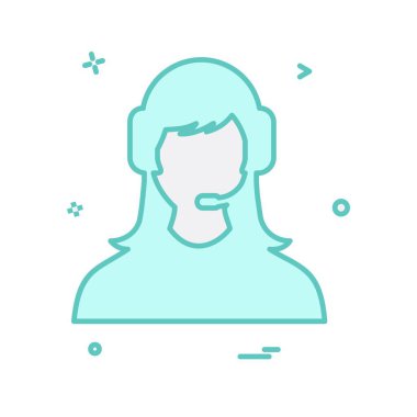 Çağrı merkezi desteği simge tasarlamak vektör 