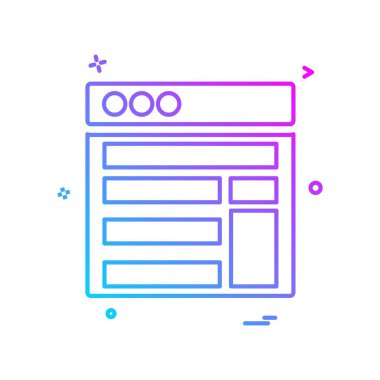 Web düzen simge tasarlamak vektör