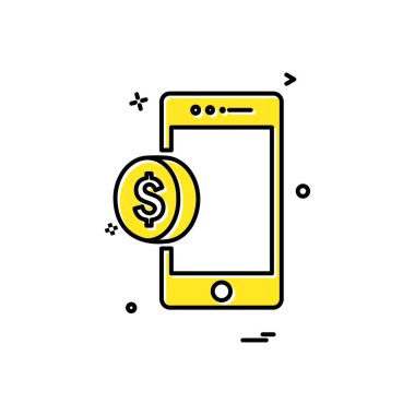 Dolar simgesi tasarım vektörü