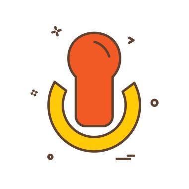 Güç simgesi tasarım, renkli vektör çizim