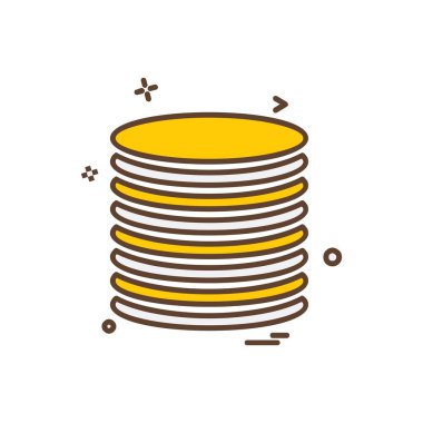 Bozuk para simgesi tasarım vektörü