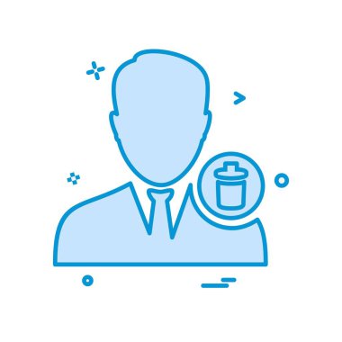 Avatar erkek simge tasarım vektörü