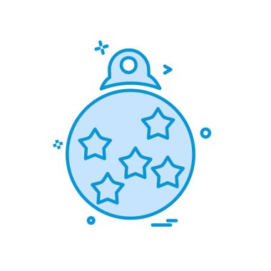 Noel top simge tasarlamak vektör