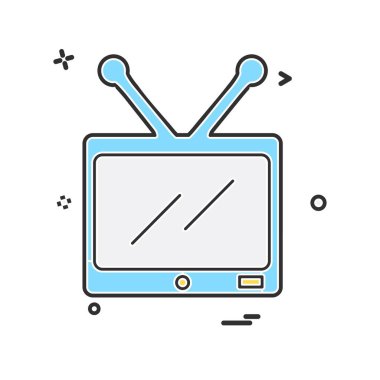 TV simgesi tasarım vektörü