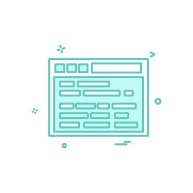 Web sitesi simgesi tasarım, renkli vektör çizim