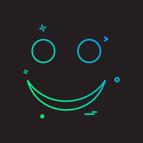 Smiley Ikonen Design Vektor — Stock vektor