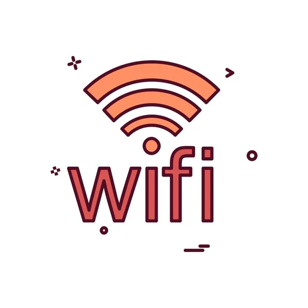 Wifi Icono Diseño Vector — Archivo Imágenes Vectoriales