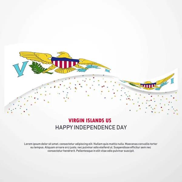 Îles Vierges Américaines Bonne Fête Indépendance Contexte — Image vectorielle