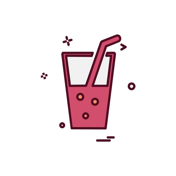 飲み物アイコン デザイン カラフルなベクトル イラスト — ストックベクタ