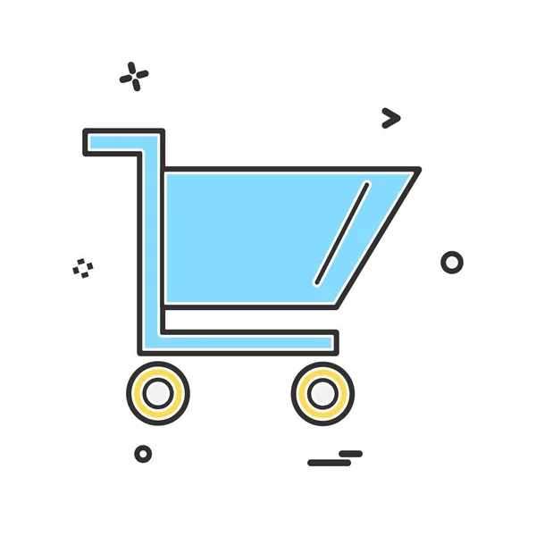 Cart Ikon Design Färgglada Vektorillustration — Stock vektor