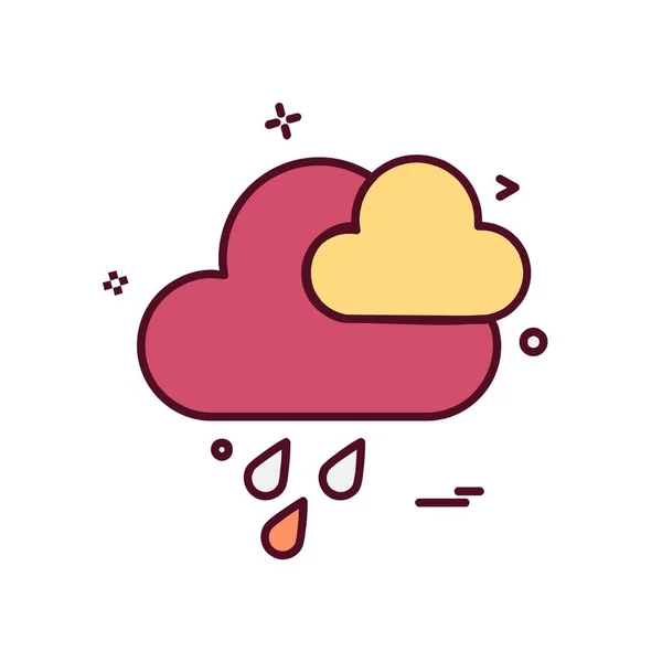 Cloud Icon Design Vector Illustration — Stock Vector