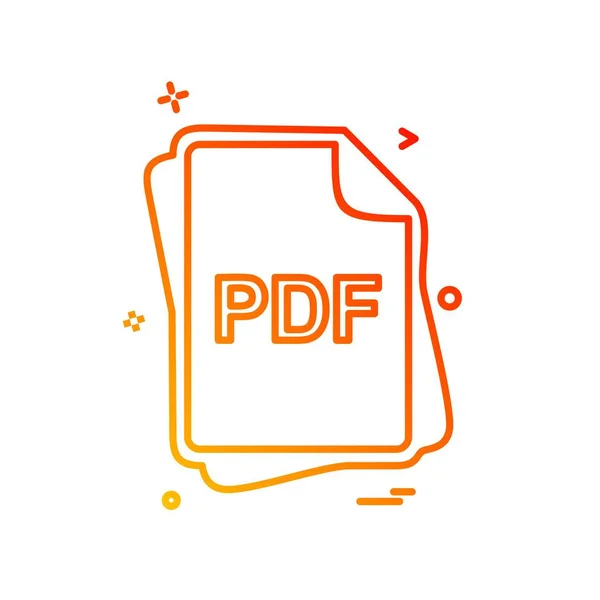 Tipo Arquivo Pdf Vetor Design Ícone — Vetor de Stock