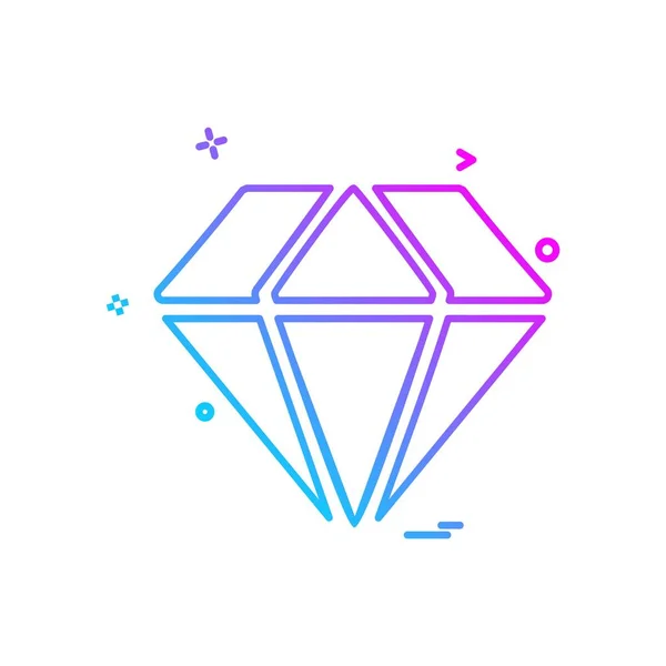 Vetor Design Ícone Diamante —  Vetores de Stock