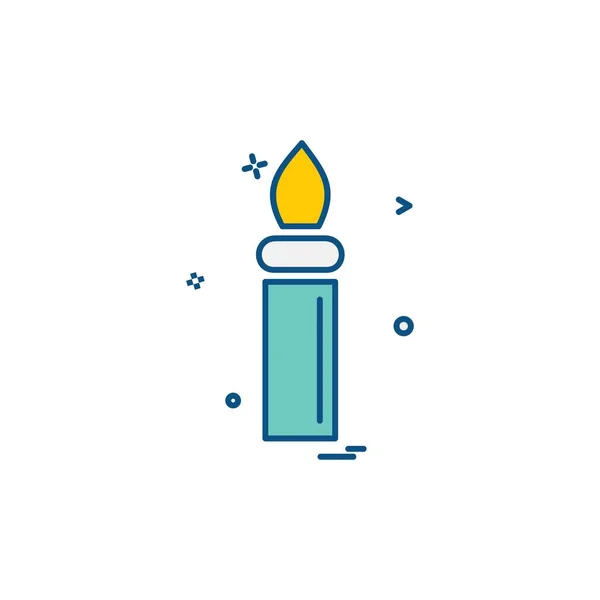 Candle Icon Design Vector Illustration — Stock Vector
