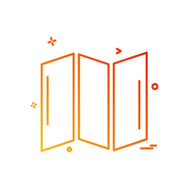 Harita simgesi tasarım vektörü