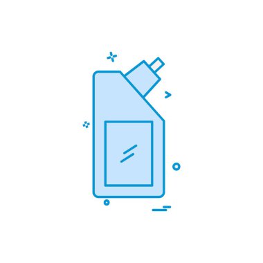 Şişe simgesi tasarım, renkli vektör çizim