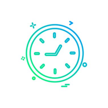 saat düz ikon vektör illüstrasyonu 