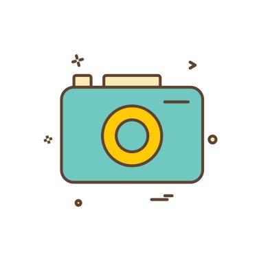 Kamera simgesi tasarım vektörü