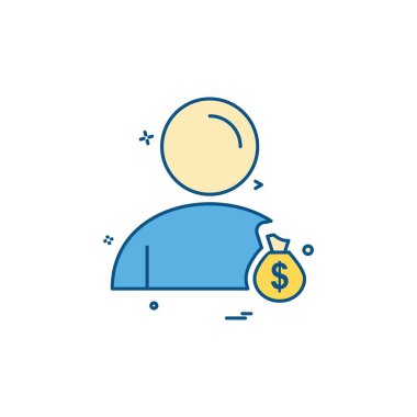 kullanıcı para çantası vektör tasarımı