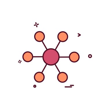 Ağ simgesi tasarım vektörü