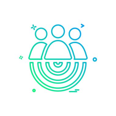 Grup avatar simge tasarlamak vektör