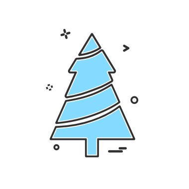 Noel ağacı simge tasarlamak vektör